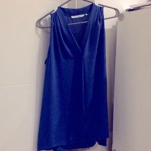 Royal blue sleeveless blouse Violet+Claire